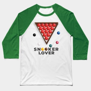 Snooker Ball Design Baseball T-Shirt